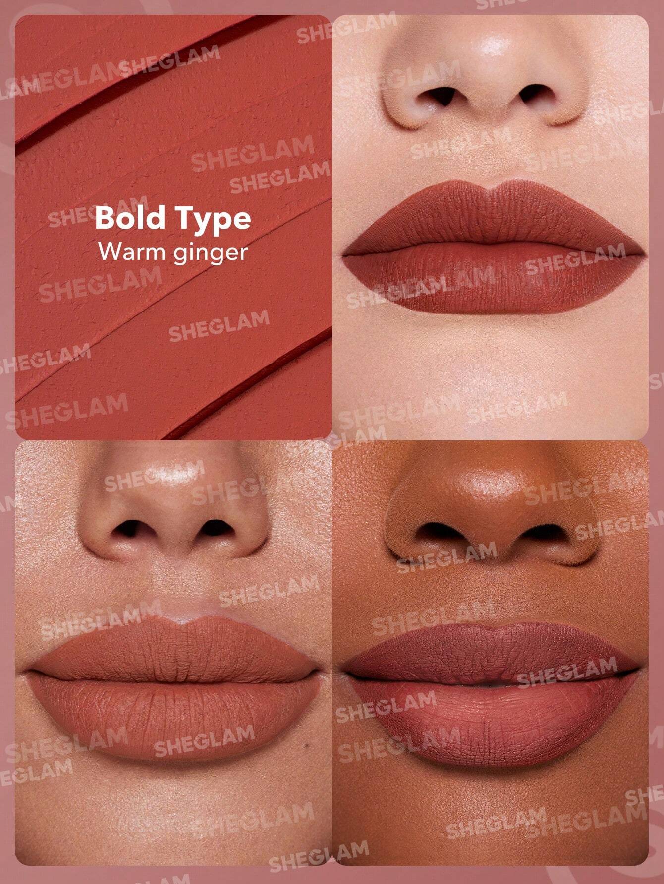 رژلب مات شیگلم dynamatte boom رنگ BOLD TYPE