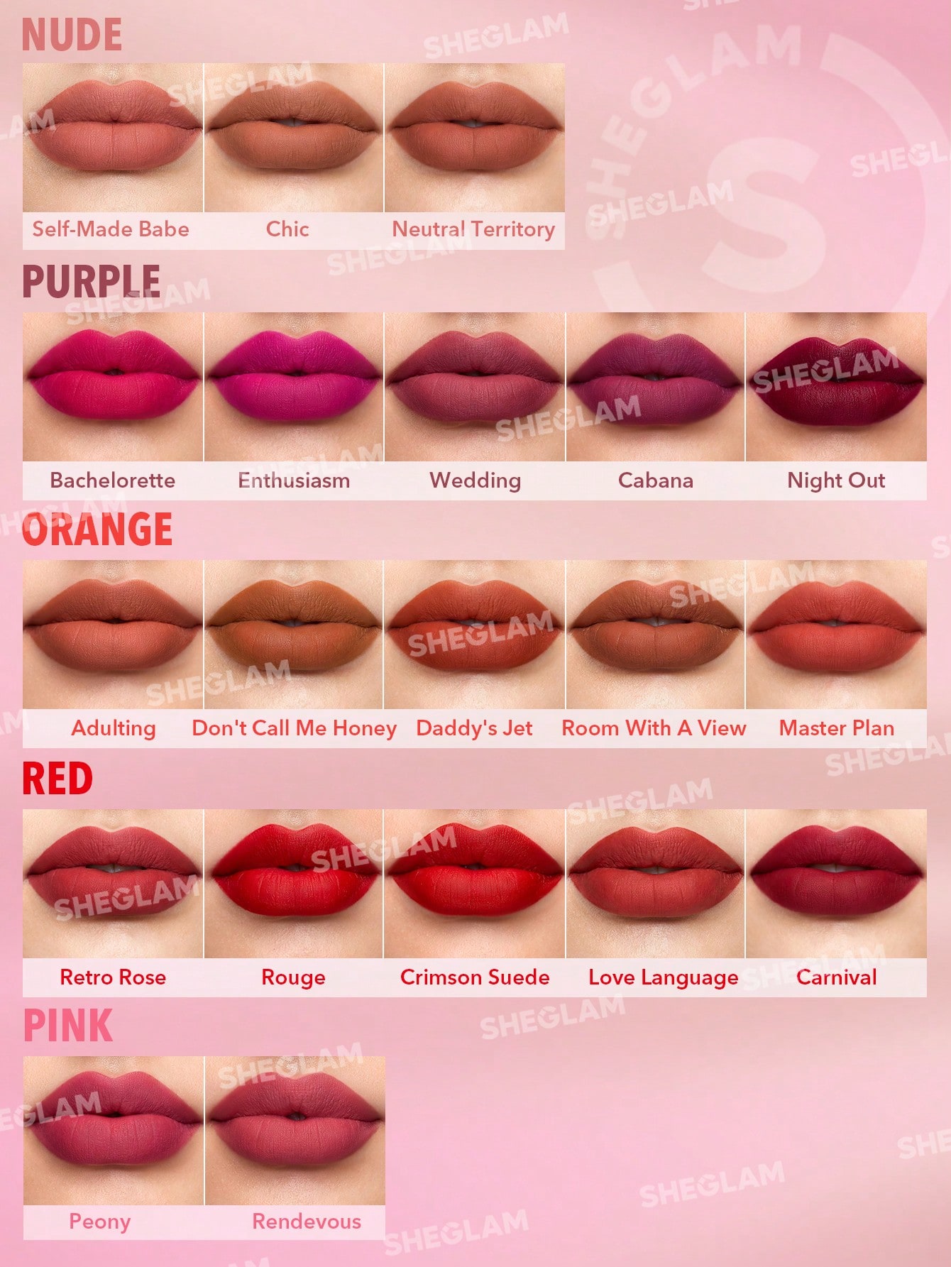 رژلب مات شیگلم Matte Allure رنگ Carnival 530