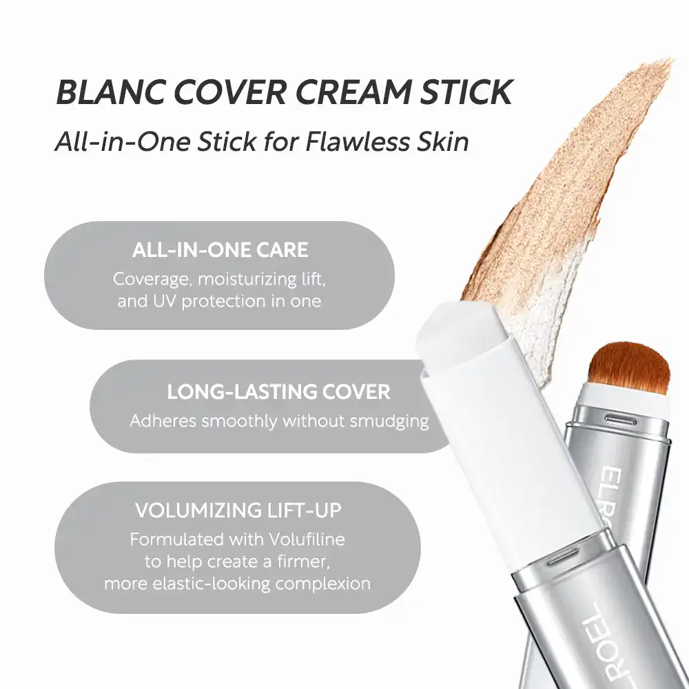 کرم پودر استیکی الروئل blanc cover cream رنگ Light