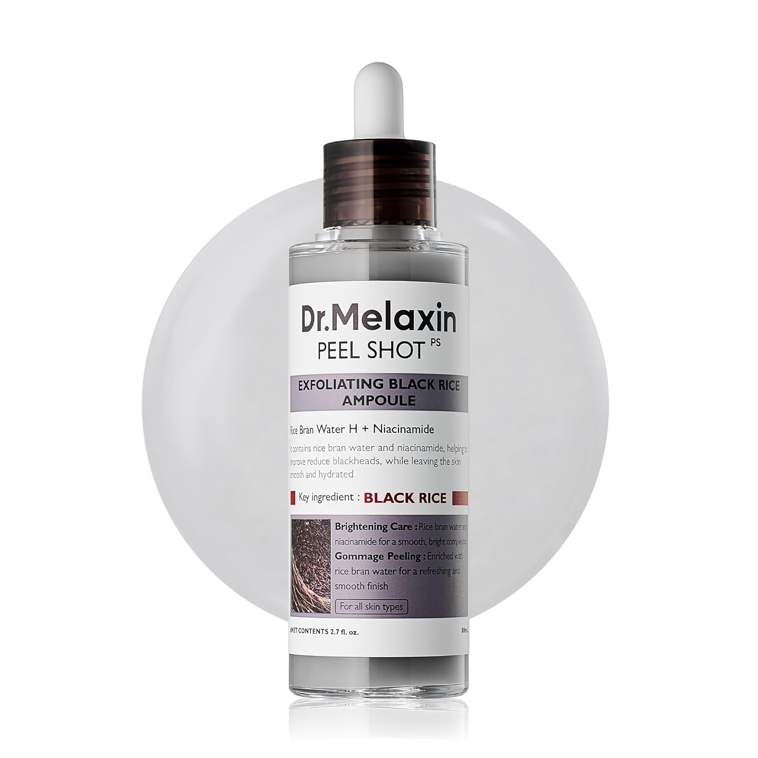 آمپول لایه بردار برنج سیاه دکتر ملاکسین Peel Shot Exfoliant