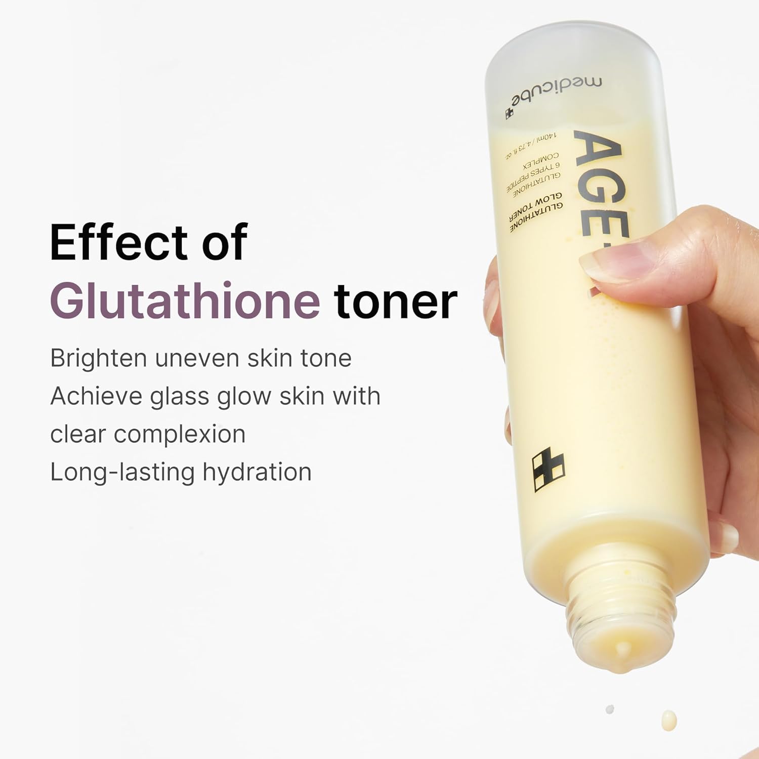 تونر روشن کننده مدی کیوب Age R Glutathione حجم 140 میل