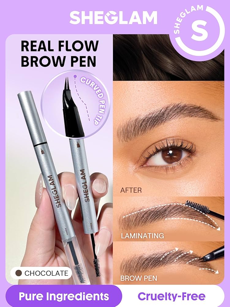 هاشور و لمینت ابرو دو سر شیگلم real flow رنگ AUBURN