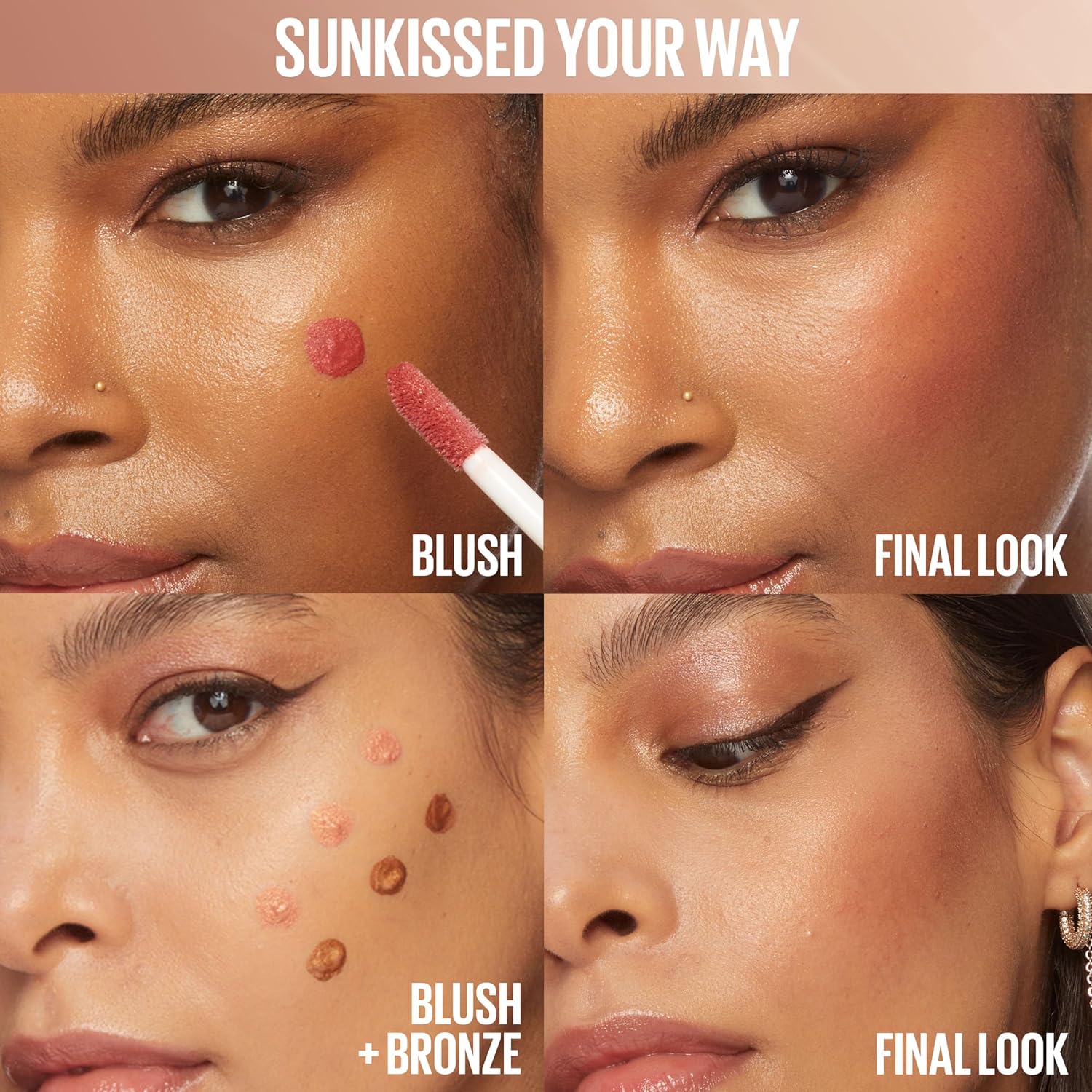 رژگونه مایع میبلین SUN KISSER رنگ DOWNTOWN RUSH 01
