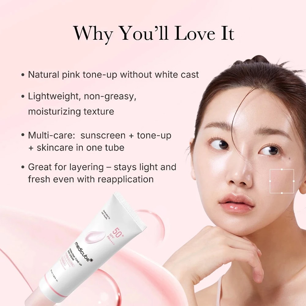 کرم ضد آفتاب مدی کیوب PDRN Pink Tone