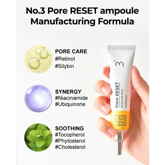 آمپول شات تنظیم منافذ نامبوزین pore reset 3