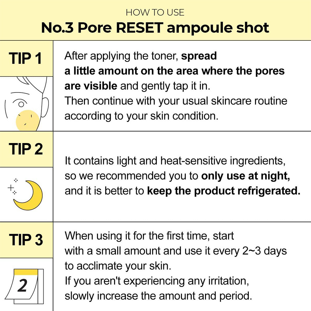 آمپول شات تنظیم منافذ نامبوزین pore reset 3