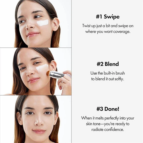 کرم پودر استیکی الروئل blanc cover cream رنگ Light