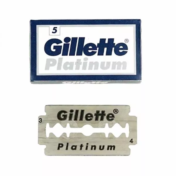 تیغ اصلاح Gillette Platinum استیل ضدزنگ بسته 5 عددی