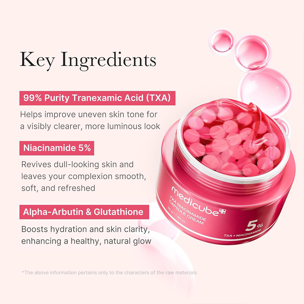 کرم کپسولی ضد لک مدی کیوب TXA + NIACINAMIDE 5% حجم 550