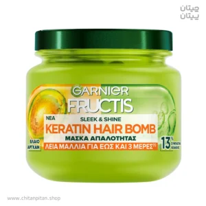 ماسک مو براق کننده و نرم کننده گارنیر KERATIN HIAR BOMB حجم 320