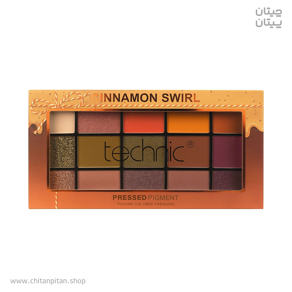 پالت سایه چشم ۱۵ رنگ تکنیک Cinnamon Swirl