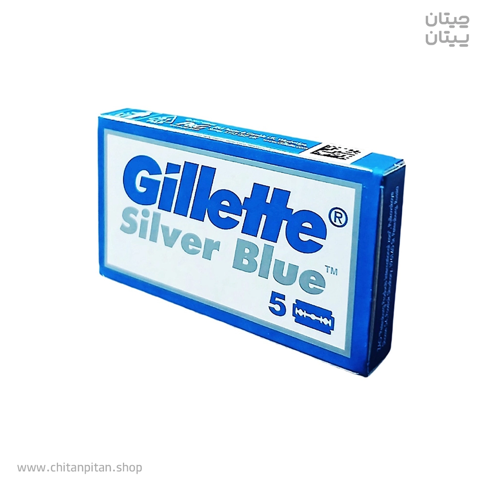 تیغ یدک اصلاح ژیلت مدل سیلور بلو 5تیغ Gillette silver blue