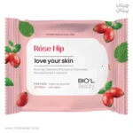 دستمال مرطوب پاک کننده آرایش Rose Hip صورت بیول