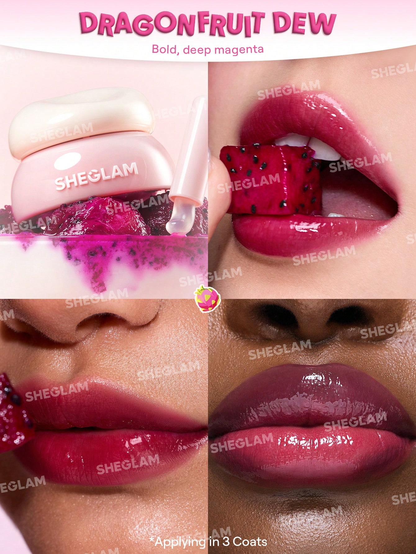 مربای لب شیگلم Hydra رنگ Dragonfruit Dew