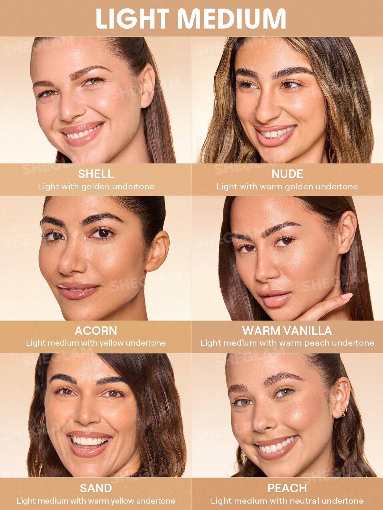 کرم پودر مایع شیگلم Skin Sync Satin رنگ shell حجم 30