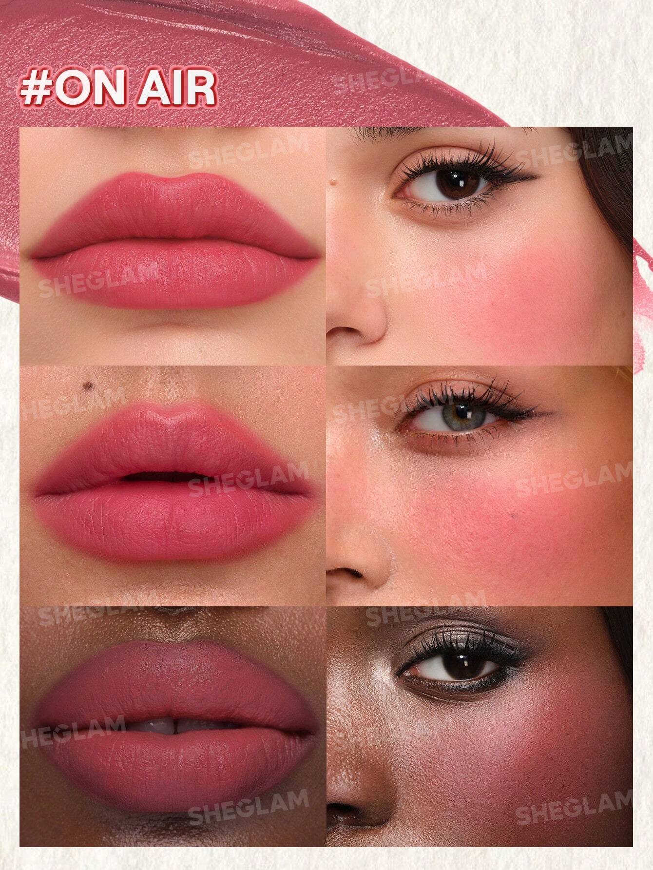 رژلب و رژگونه مایع مات شیگلم mousse texture رنگ 027 On Air