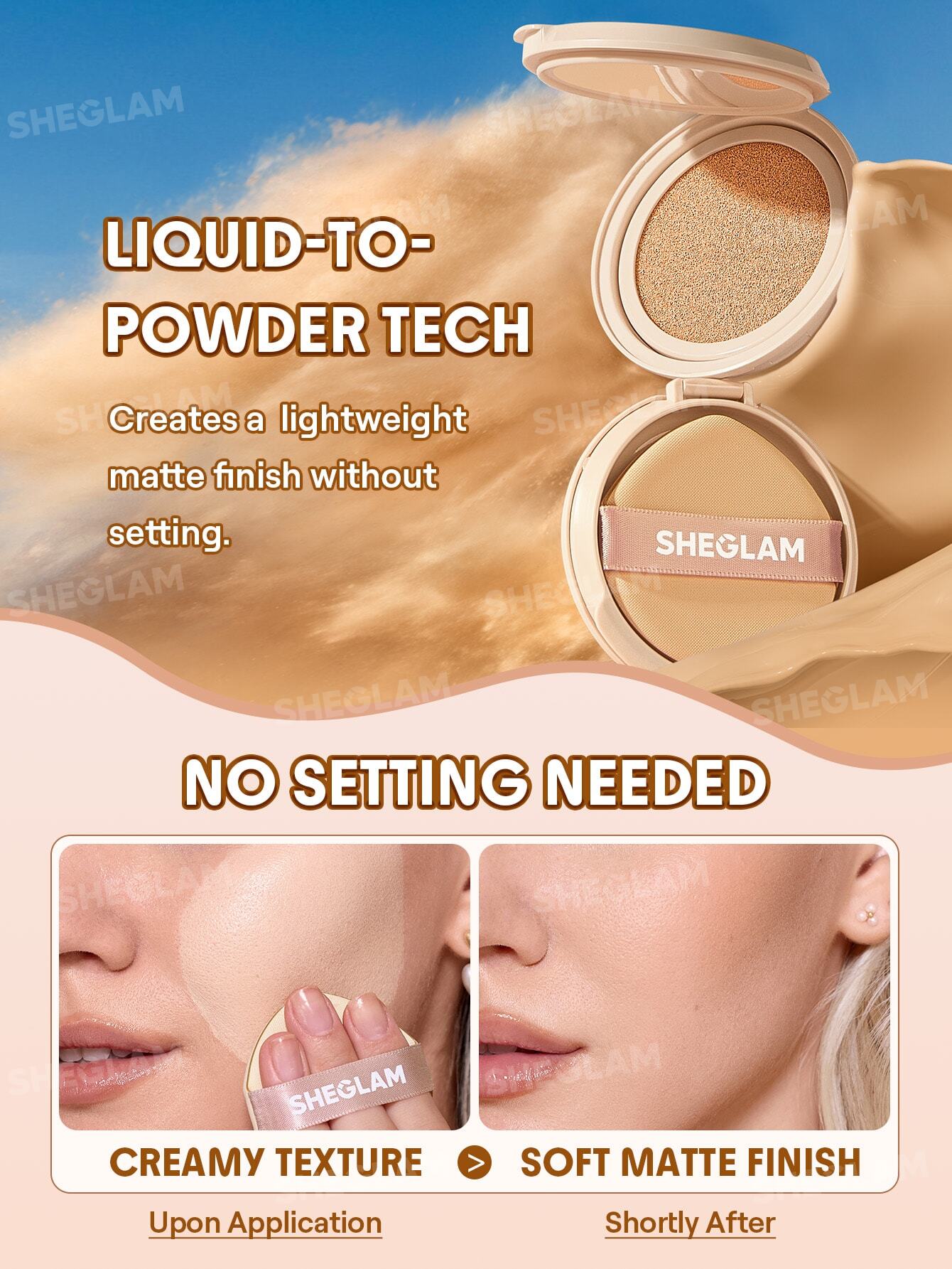 کوشن مات شیگلم Matte Cushion Foundation رنگ Nude