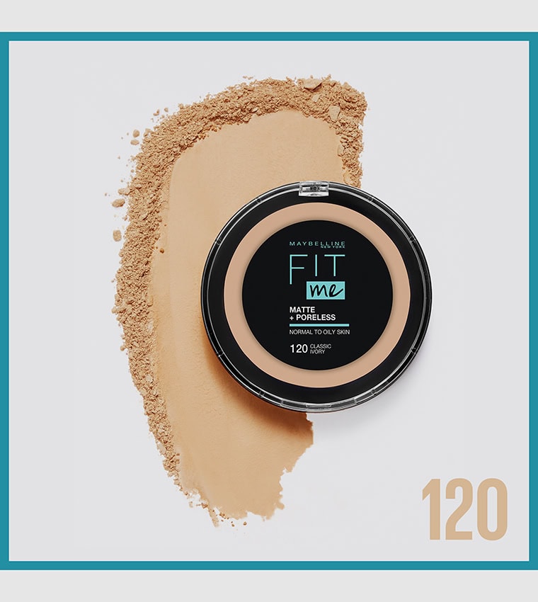 پودر صورت مات و ضد براقی میبلین Fit Me رنگ Classic Ivory
