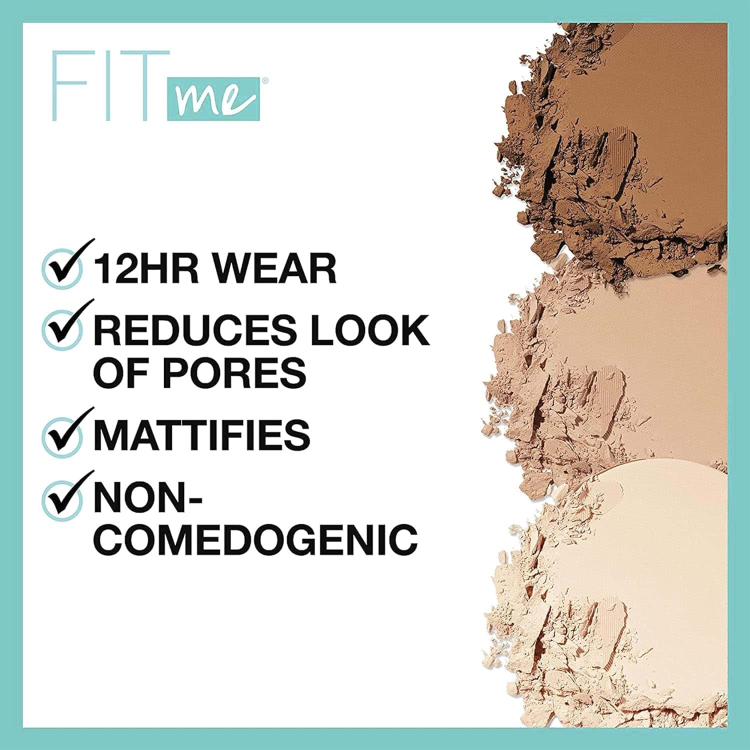 پودر صورت مات و ضد براقی میبلین Fit Me رنگ Buff Beige