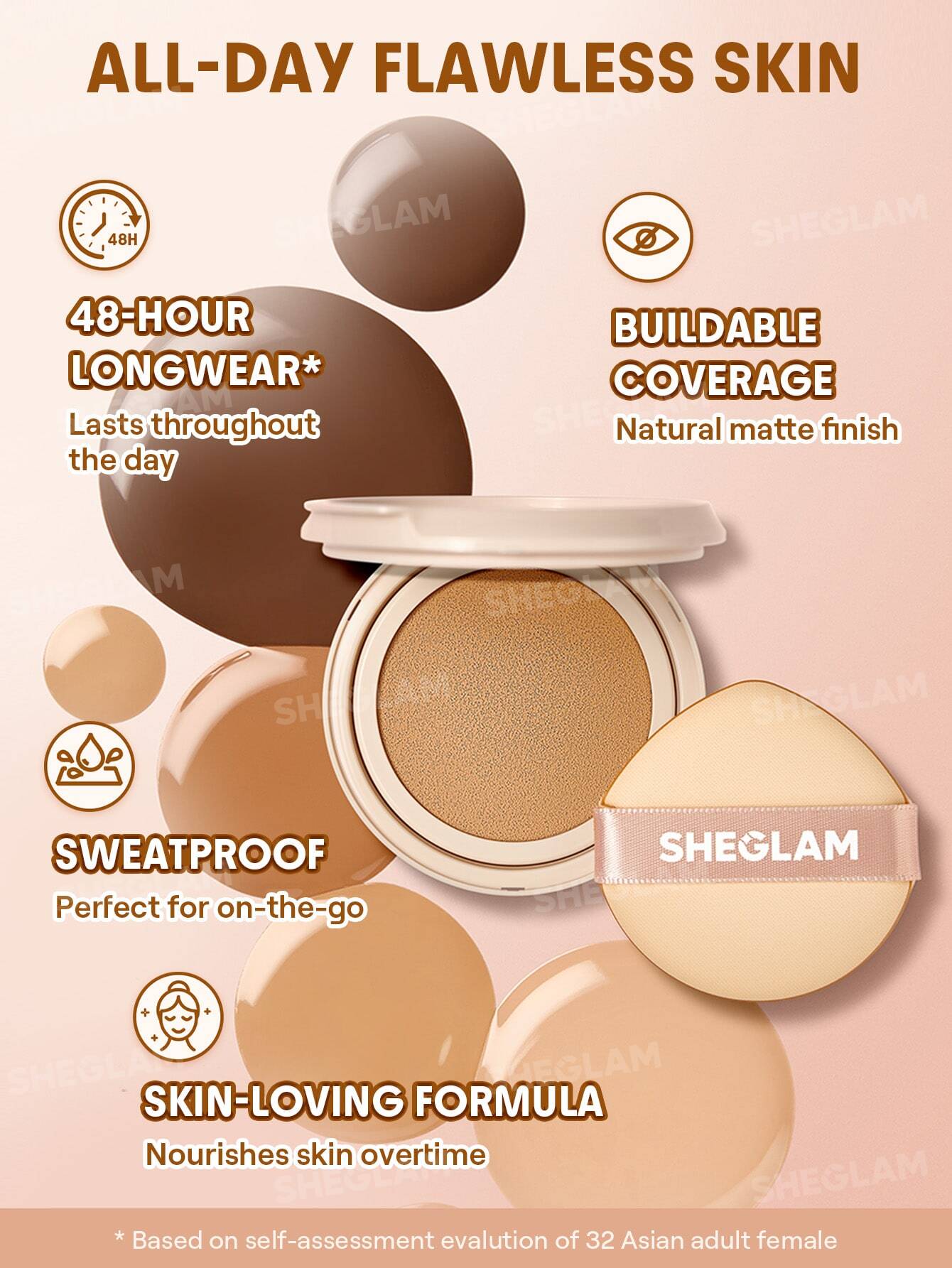 کوشن مات شیگلم Matte Cushion Foundation رنگ Nude