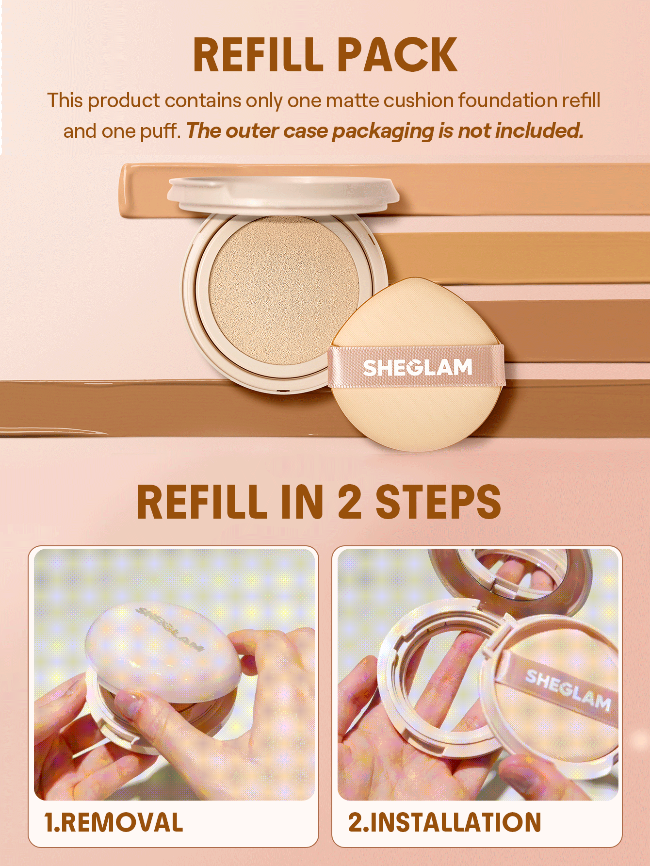کوشن مات شیگلم Matte Cushion Foundation رنگ Nude